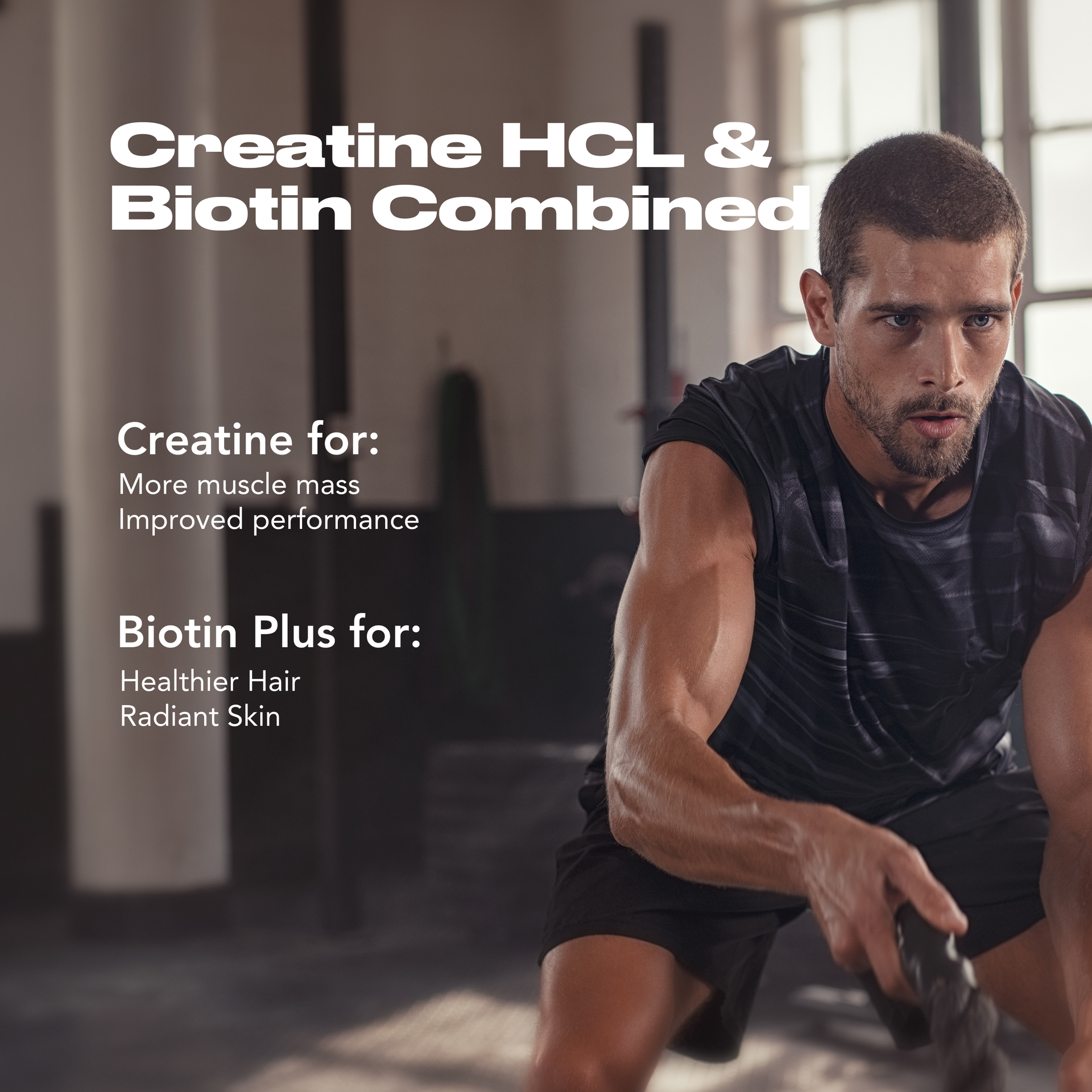 Creatine Hcl + Biotin Plus | Strength & Looks Boost Bundle