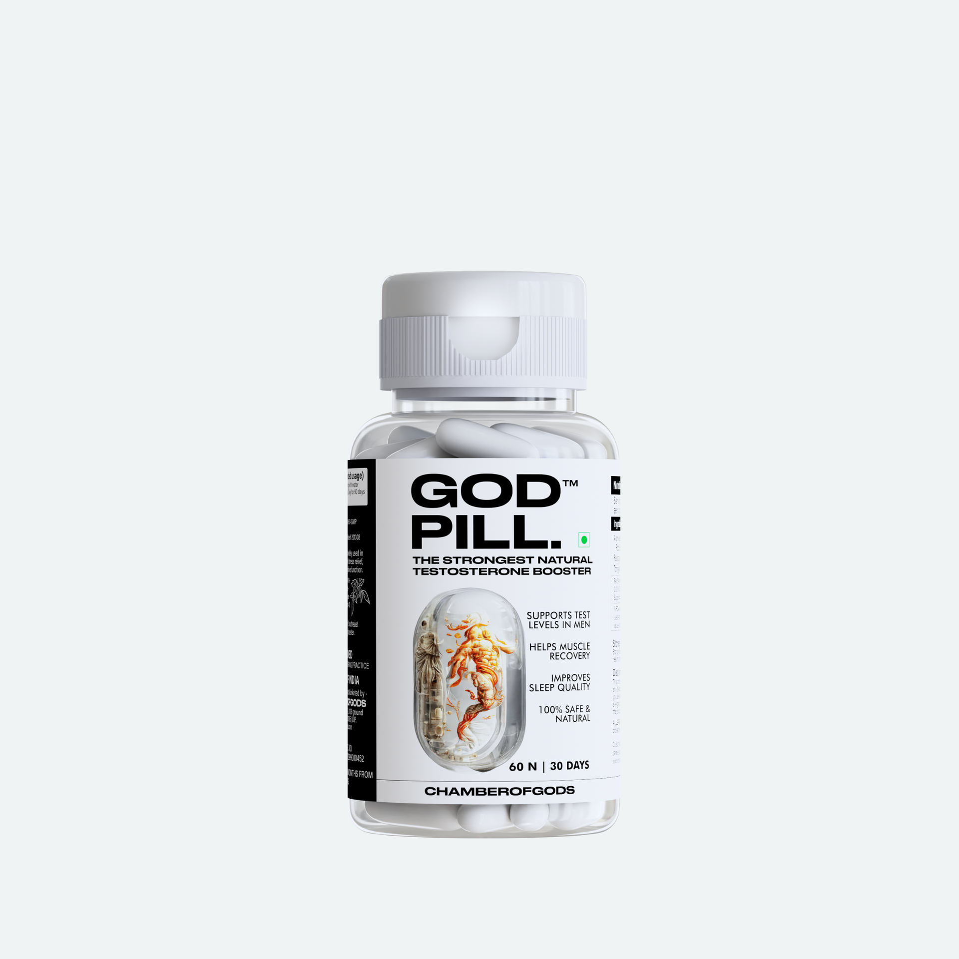 Godpill Testosterone Supplement for Men (30 servings)