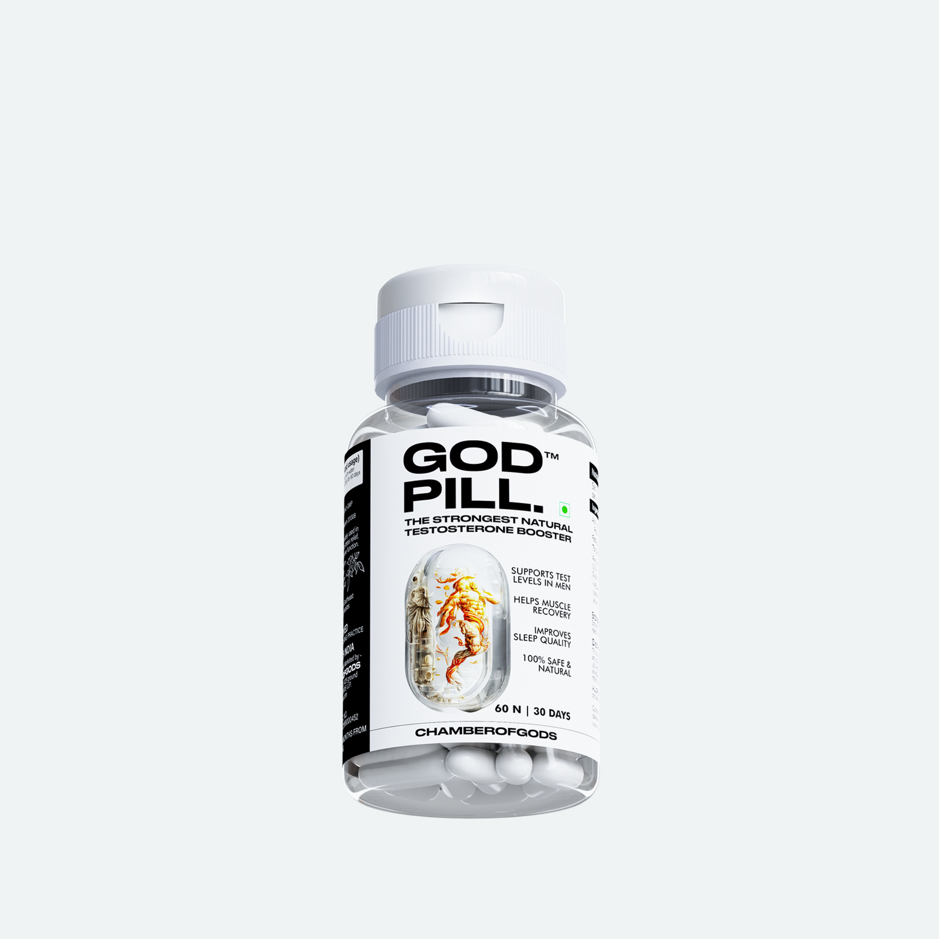 Godpill Testosterone Supplement for Men (30 servings)