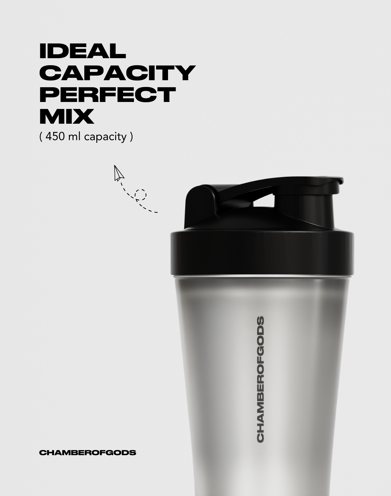 Chamberofgods Core Shaker | Leakproof & Durable | Premium BPA-Free Gym Bottle