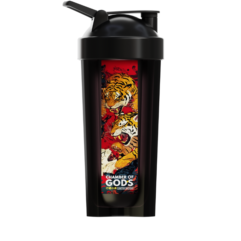 Immortal Tiger Shaker Bottle for Gym | BPA-Free (Black, 650ml)