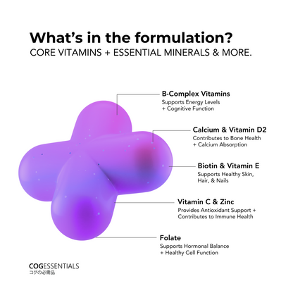 COGESSENTIALS Her Multivitamin: Comprehensive formula with Hyaluronic Acid