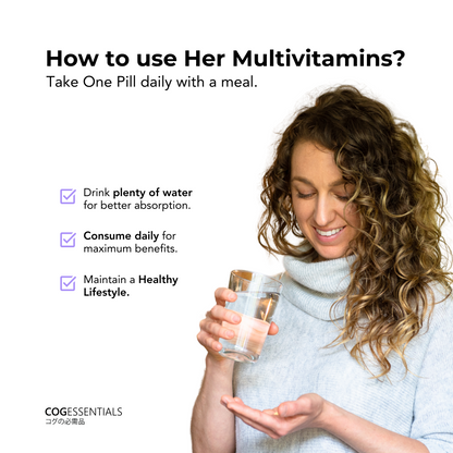 COGESSENTIALS Her Multivitamin: Comprehensive formula with Hyaluronic Acid