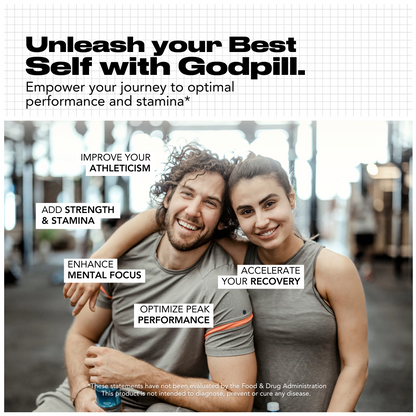 GODPILL | Increases Testosterone and Muscle Mass | 60 Capsules