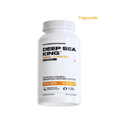 Deep Sea King Omega 3  Fish Oil | 100% Wild Anchovies | 60 Softgels