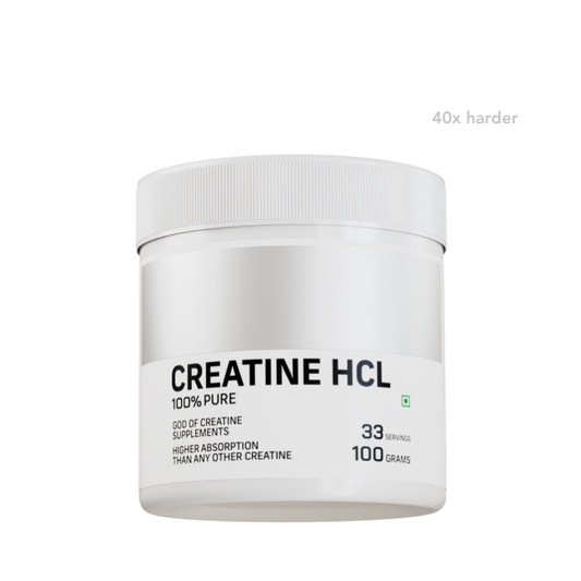 Creatine HCL 100% | 40x Absorption than normal Creatine | 100g