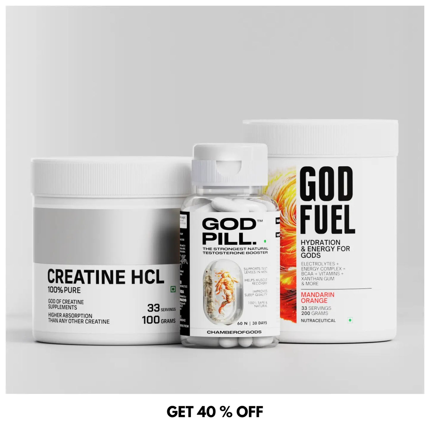 Godpill + Creatine Hcl + GodFuel Hydration by chamberofgods